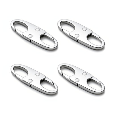 zelin Anti Theft Zipper Clips, Travel Essentials, Carabiner, 4Pcs Grey