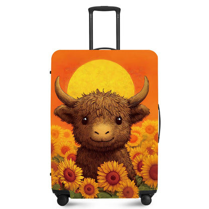 FOREVER QUEEN Blue Gold Luxury Marble Luggage Cover Suitcase Protector Suitcase Cover Anti-Scratch,Stretchable Bag Cover Washable Durable Polyester