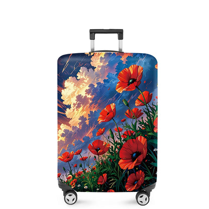 ANNA QUEEN Panda Family Luggage Cover, Cute Panda Design Suitcase Protector, Stretchable Washable Travel Sleeve for 28-30 Inch Luggage