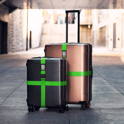 Hero Luggage Straps for Suitcases (2-Pack) Heavy-Duty Adjustable Luggage Belt with Duraflex Buckle & Built-in Luggage Tag – Checked Bag & Carry-on Travel Essentials