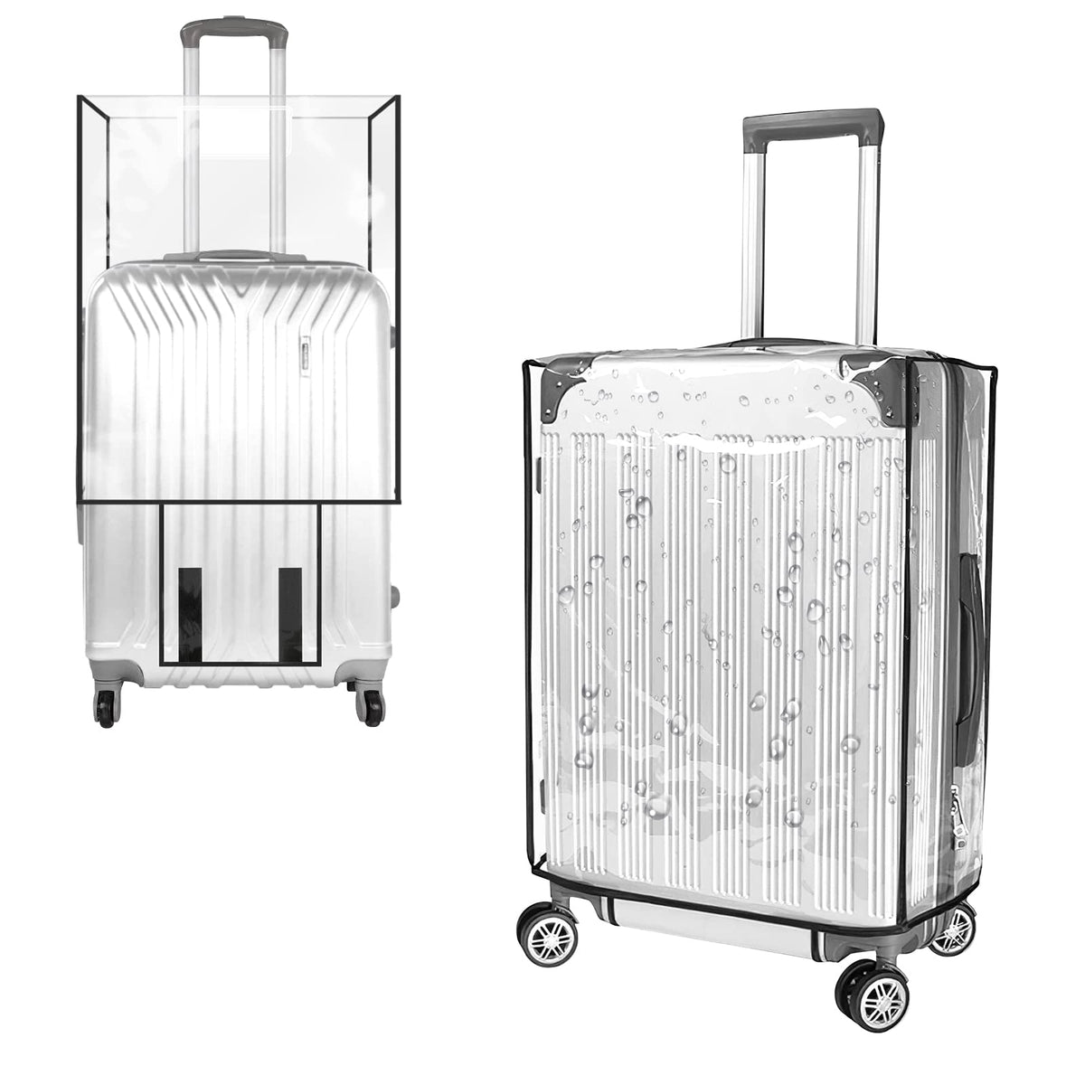 Cosmos 1 Pc Luggage Cover Clear PVC Suitcase Protector Travel Luggage Transparent Protective Cover Waterproof and Dustproof Luggage Suitcase Protector for Women and Men (28 Inch)