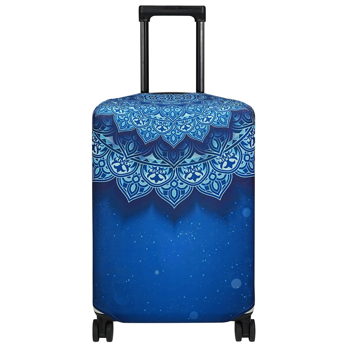 Explore Land Travel Luggage Cover Fits 23-26 inch Case (Black, M)