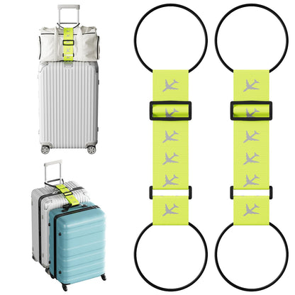 2 Pcs Luggage Connector Straps Bungee for Carry on Bag & Multiple Suitcases