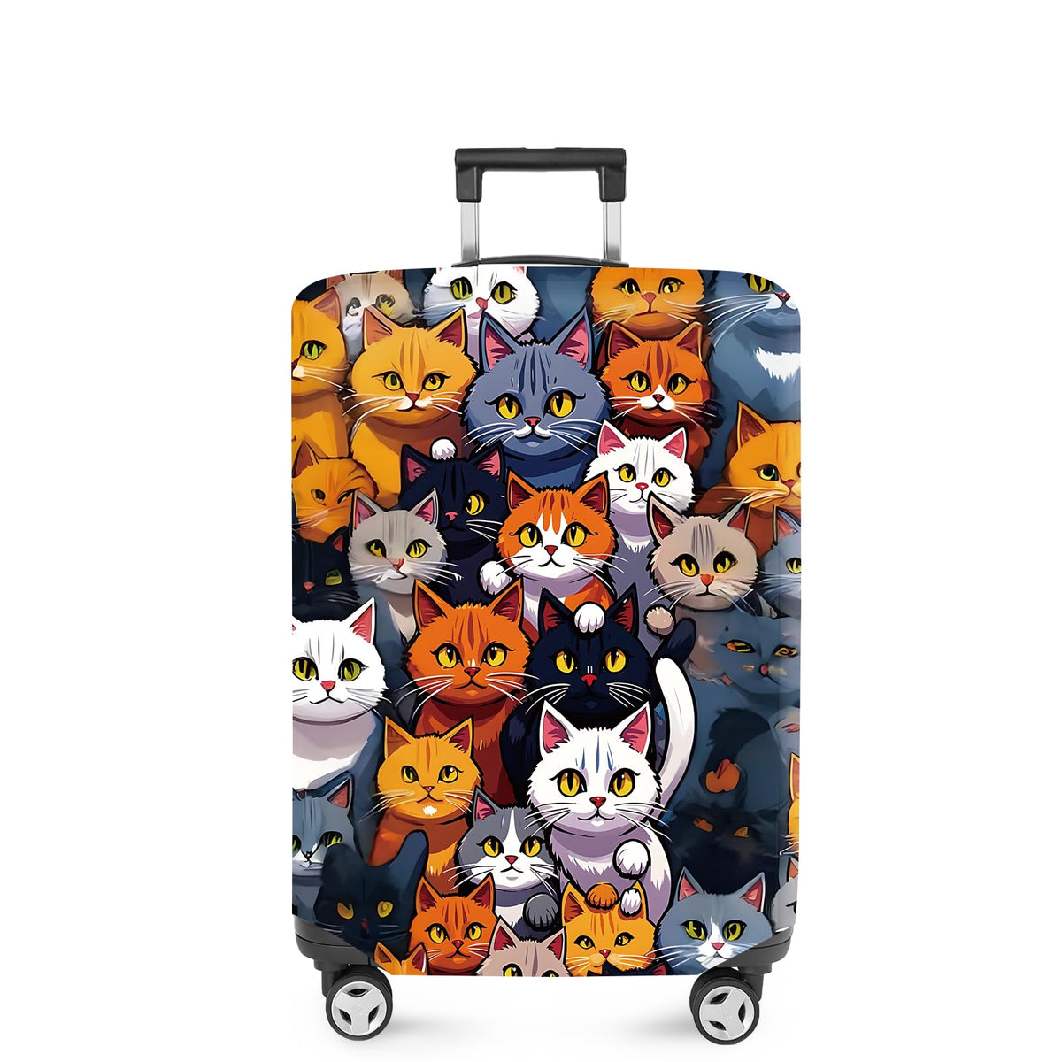 ANNA QUEEN Panda Family Luggage Cover, Cute Panda Design Suitcase Protector, Stretchable Washable Travel Sleeve for 28-30 Inch Luggage