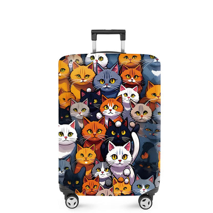 ANNA QUEEN Panda Family Luggage Cover, Cute Panda Design Suitcase Protector, Stretchable Washable Travel Sleeve for 28-30 Inch Luggage