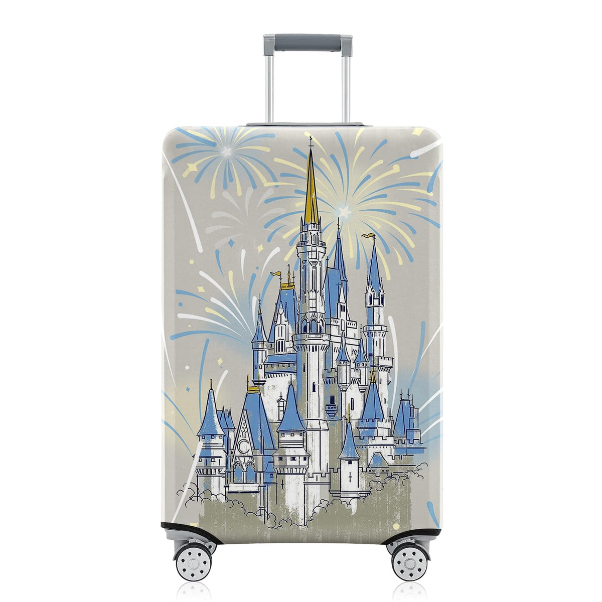 Fashion Accessory Travel Luggage Cover Fashion Girl Perfume and Lipstick and Heels Travel Suitcase Cover Anti-scratch Suitcase cover Fits 18-20 Inch