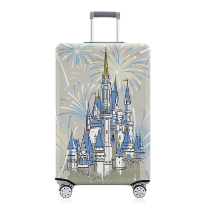 Fashion Accessory Travel Luggage Cover Fashion Girl Perfume and Lipstick and Heels Travel Suitcase Cover Anti-scratch Suitcase cover Fits 18-20 Inch