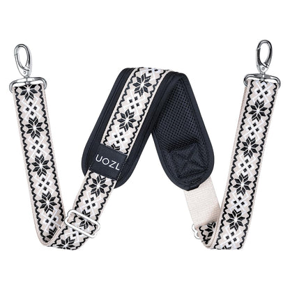 59 Inch Shoulder Straps, Soft with Ultra-Thick Fixed Shoulder Pad, Two Way Independently Adjustable Buckle Replacement Straps for Laptop Bag Messenger Bag Tool Bag Luggage,Black