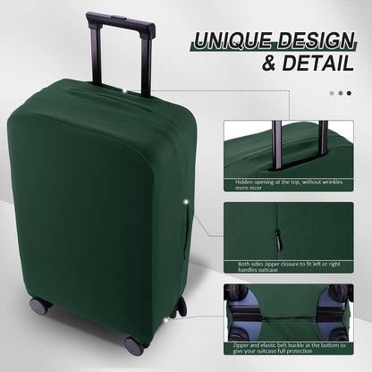Travel Luggage Cover - Scratch-Resistant Fit 19-31 Inch, Avocado Green, XL(28-29 inch)
