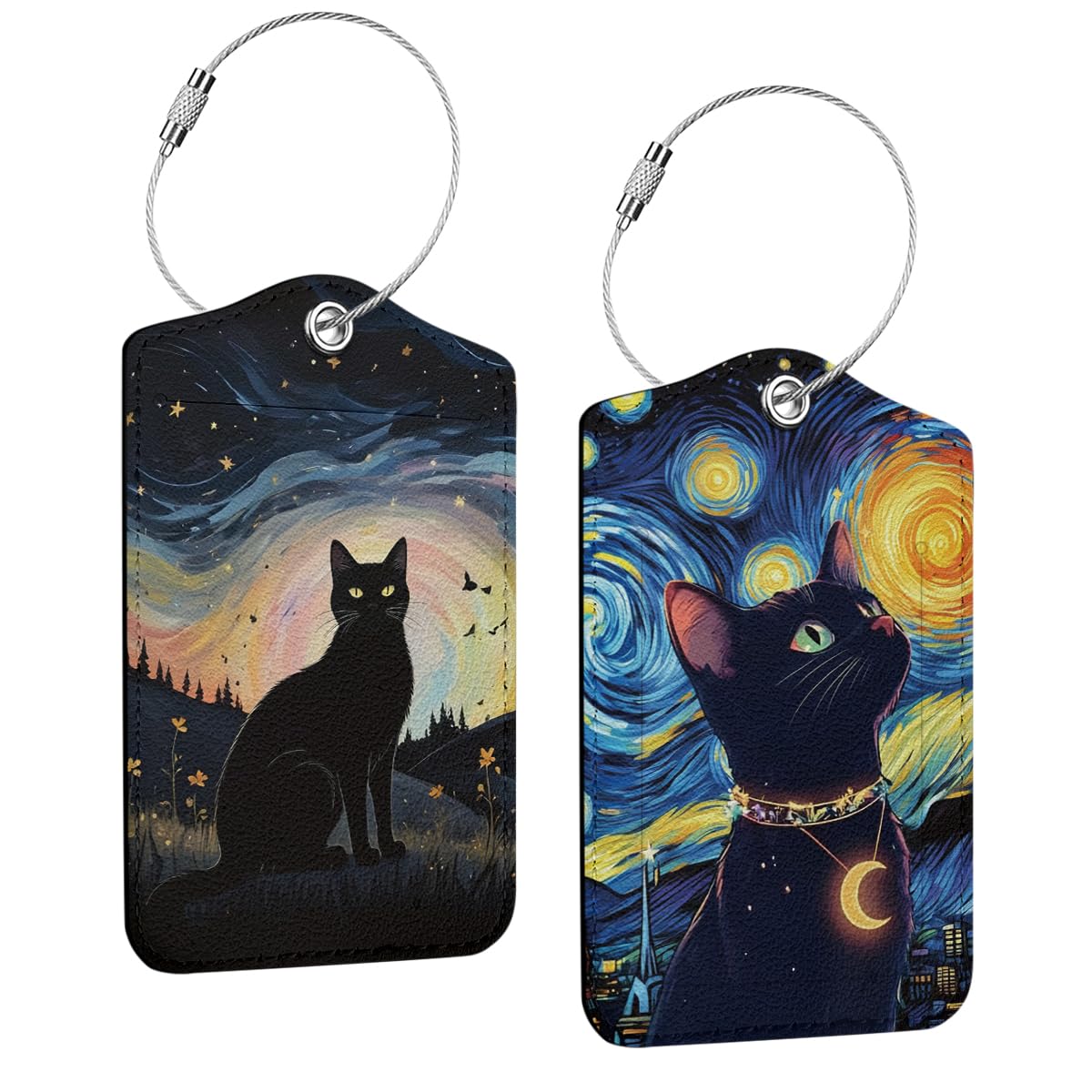 2 Pcs Funny Luggage Tag, Suitcase Tags with Privacy Flap and Metal Loop