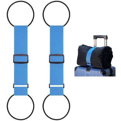 2 Pack Multi Use Strong Adjustable Luggage Connector Straps for Suitcases