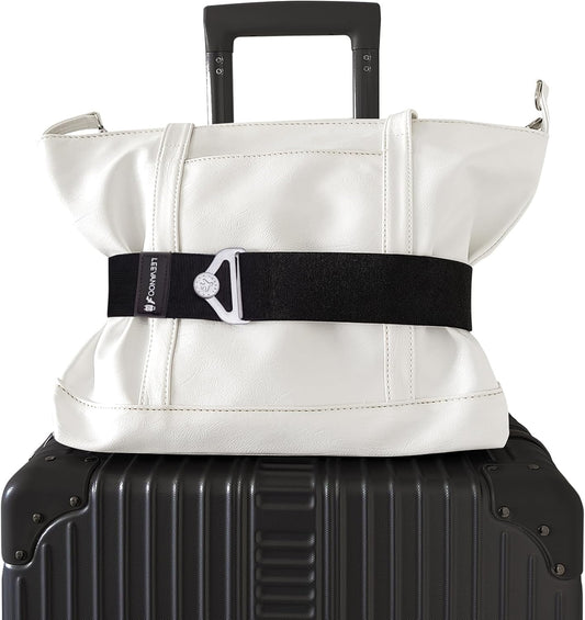 Luggage Straps for Suitcases, 2-in-1 Add a Bag Adjustable Travel Belt Black