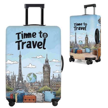 Cute Panda Luggage Cover – Bamboo Climbing Panda Suitcase Protector, Stretchable & Waterproof Travel Luggage Sleeve,M