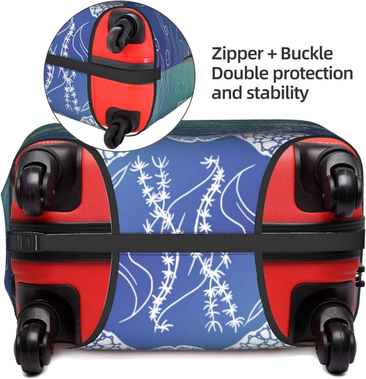 Ocean Sea Turtle Luggage Cover Washable Suitcase Protector, Turtle Theme Party Luggage Tag Travel Birthday Gifts For Men Women (XL 29-32 Inch Luggage)