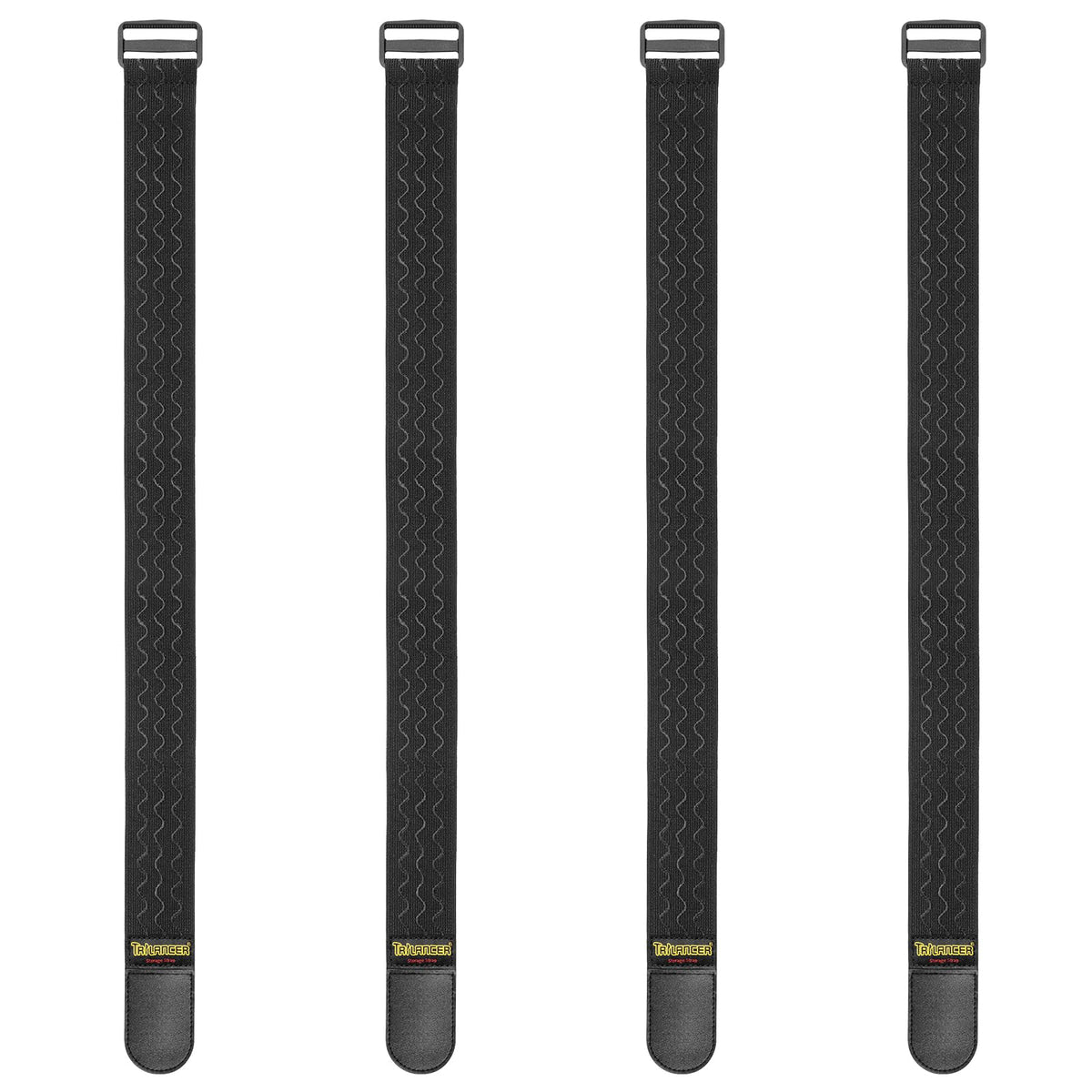 Trilancer Elastic Cinch Straps with Anti-Slip Strips, 12'' x 2'' (8 Pack)