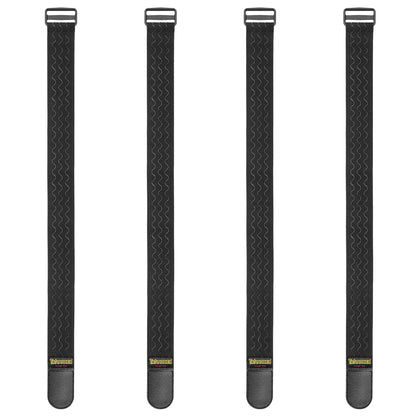 Trilancer Elastic Cinch Straps with Anti-Slip Strips, 12'' x 2'' (8 Pack)