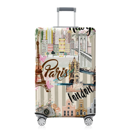 Fashion Accessory Travel Luggage Cover Fashion Girl Perfume and Lipstick and Heels Travel Suitcase Cover Anti-scratch Suitcase cover Fits 18-20 Inch