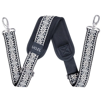 59 Inch Shoulder Straps, Soft with Ultra-Thick Fixed Shoulder Pad, Two Way Independently Adjustable Buckle Replacement Straps for Laptop Bag Messenger Bag Tool Bag Luggage,Black