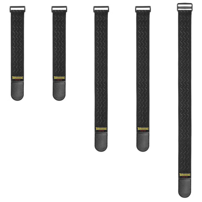 Trilancer Elastic Cinch Straps with Anti-Slip Strips, 12'' x 2'' (8 Pack)