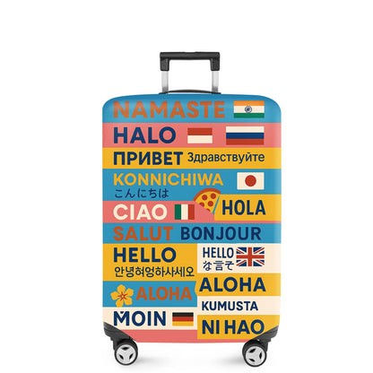 ANNA QUEEN Panda Family Luggage Cover, Cute Panda Design Suitcase Protector, Stretchable Washable Travel Sleeve for 28-30 Inch Luggage