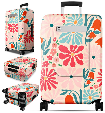 Slohif Cool Luggage Cover with Storage Pocket 28-30 inch Caution Tape