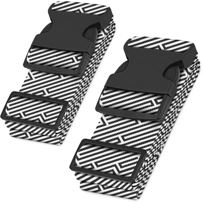 Hero Luggage Straps for Suitcases (2-Pack) Heavy-Duty Adjustable Luggage Belt with Duraflex Buckle & Built-in Luggage Tag – Checked Bag & Carry-on Travel Essentials