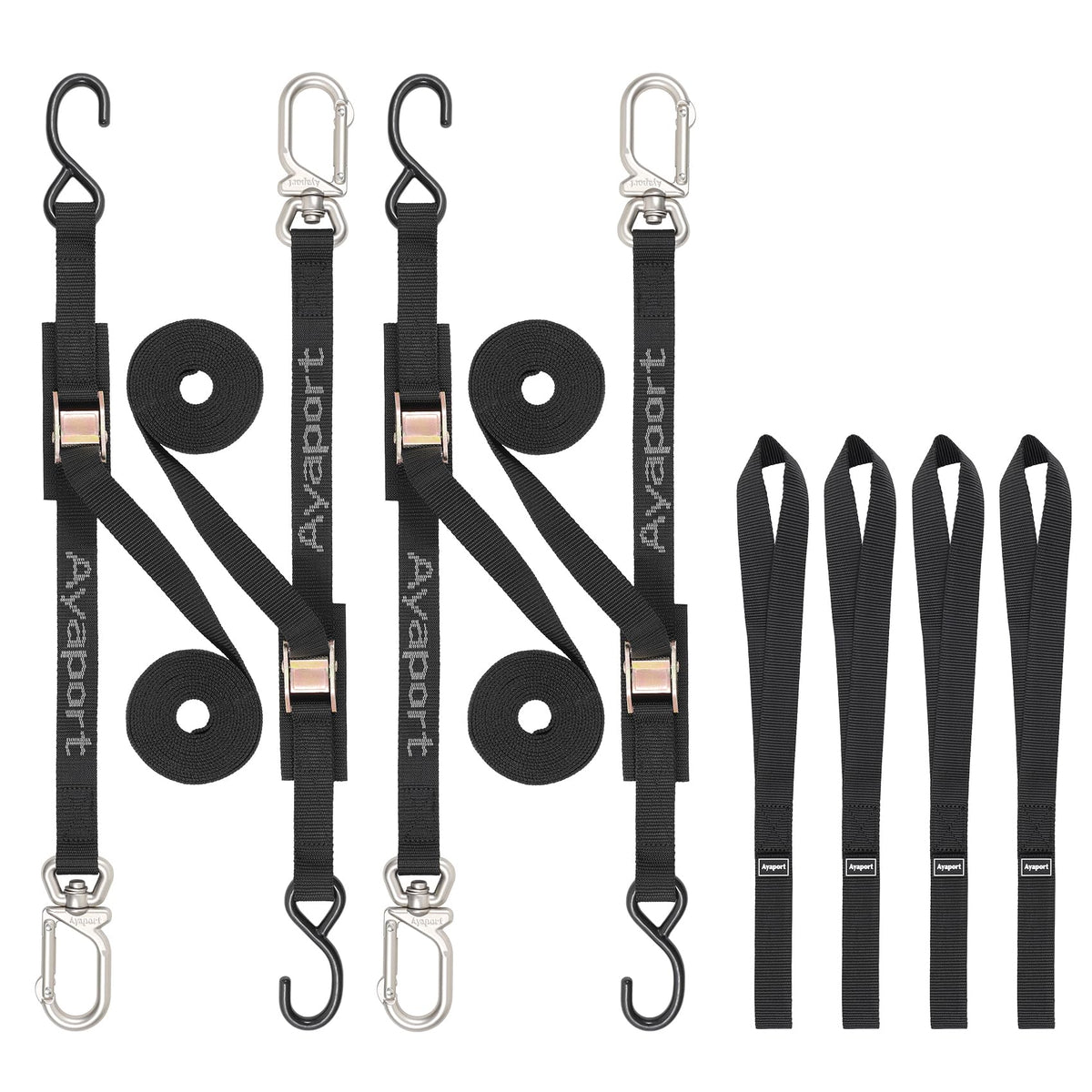 Ayaport Cam Buckle Tie Down Straps 10 feet, 4 Pack
