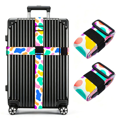 Luggage Straps for Suitcases TSA Approved Easy Pack Organized Suitcase Strap, Luggage Strap, Luggage Belt Strap, Bag Straps for Luggage. Buckle Straps Travel Accessories (Gradient Dot)