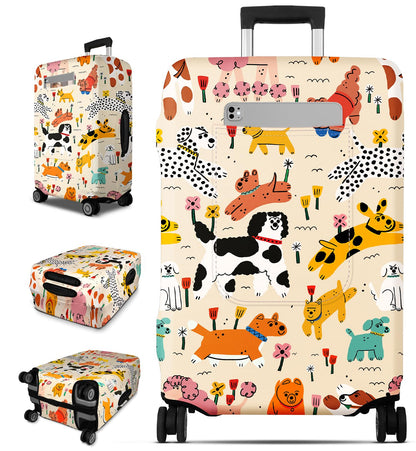 Slohif Luggage Cover for Suitcase Tsa Approved Protector - Luggage Sleeve Large Suit Case Cover Travel Stretch Baggage Case Protective Washable Fit 18-32 Inch Marble L
