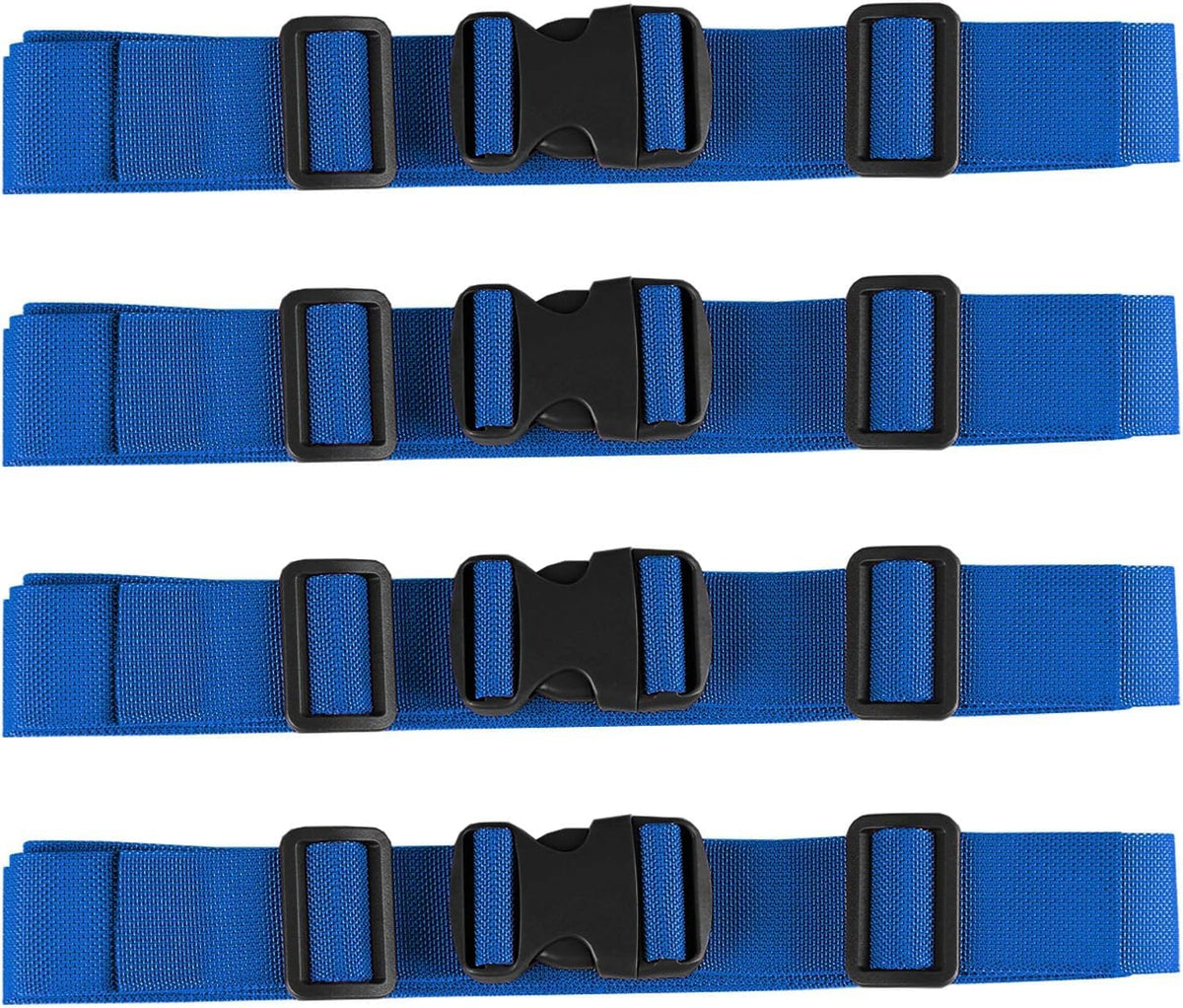 MAGARROW 2" Utility Luggage Straps with Buckle Adjustable, 4-Pack (Black, 2 in x 9.5 ft)