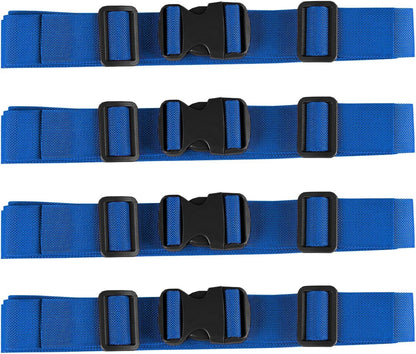 MAGARROW 2" Utility Luggage Straps with Buckle Adjustable, 4-Pack (Black, 2 in x 9.5 ft)