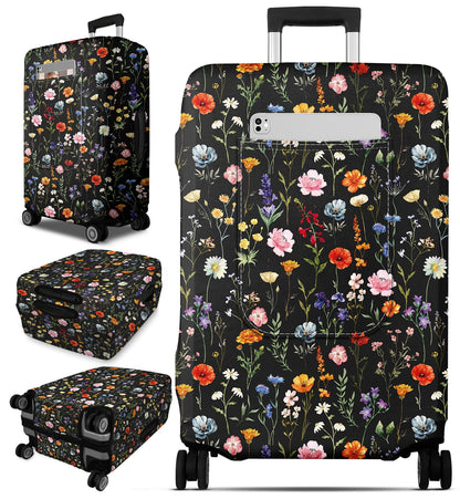 Slohif Cool Luggage Cover with Storage Pocket 28-30 inch Caution Tape