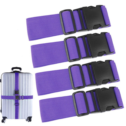 80In Luggage Straps for Suitcase Travel Belt Accessories, 2 Pack Light Blue