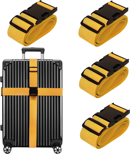 Chelmon Luggage Straps for Suitcases TSA Approved Travel Essentials 4 Pack
