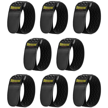 Trilancer Elastic Cinch Straps with Anti-Slip Strips, 12'' x 2'' (8 Pack)