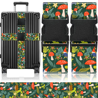 Slohif Luggage Straps for Suitcases Travel Belt Accessories Luggage Connector Identifiers 2 Pack Over Handle with Buckle Unique Nylon Adjustable Strap for Sleeping Bag Car Seat Butterfly