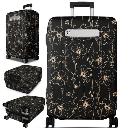 Slohif Cool Luggage Cover with Storage Pocket 28-30 inch Caution Tape