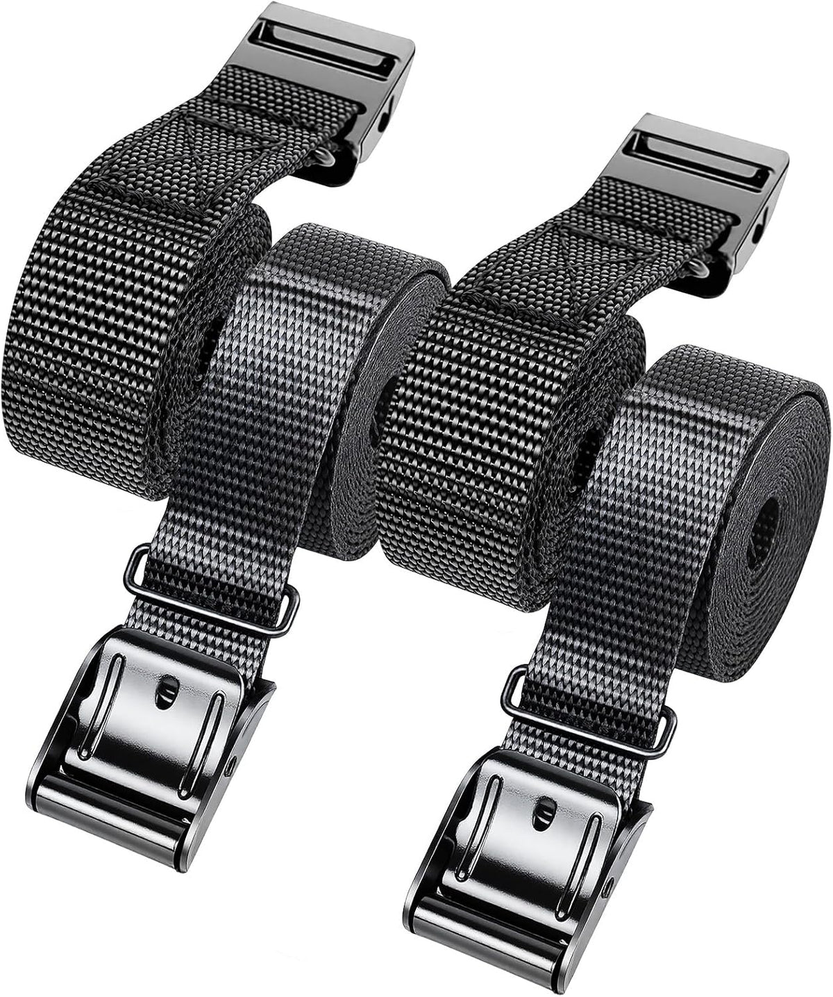 Lashing Straps 1" x 4 ft Cam Buckle Tie Downs, 1,100 lb, 4 Pack