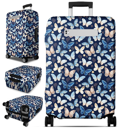 Slohif Luggage Cover for Suitcase Tsa Approved Protector - Luggage Sleeve Large Suit Case Cover Travel Stretch Baggage Case Protective Washable Fit 24-27 Inch Black Tape M