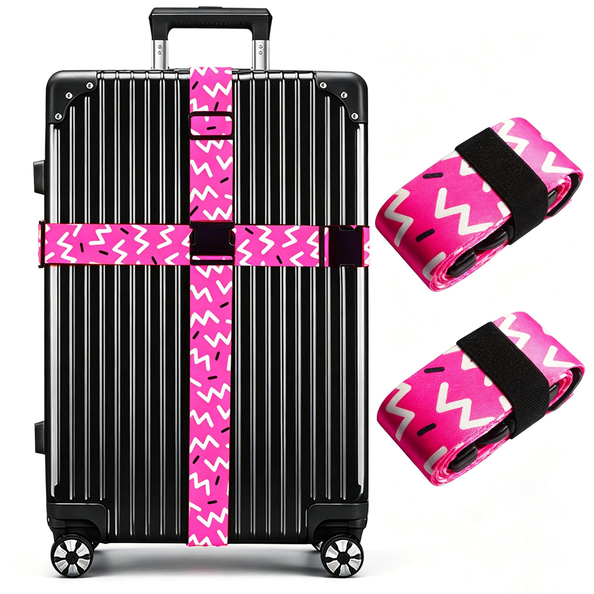 Luggage Straps for Suitcases TSA Approved Easy Pack Organized Suitcase Strap, Luggage Strap, Luggage Belt Strap, Bag Straps for Luggage. Buckle Straps Travel Accessories (Gradient Dot)