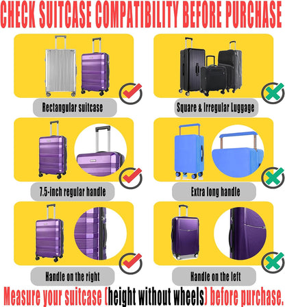 28 Inch Waterproof Clear Suitcase Cover (Black Trim)