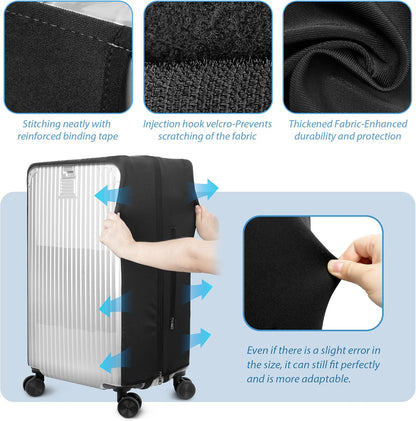 Transparent PVC Suitcase Cover, No Disassembly Required Clear Luggage Protector Suitcase Cover