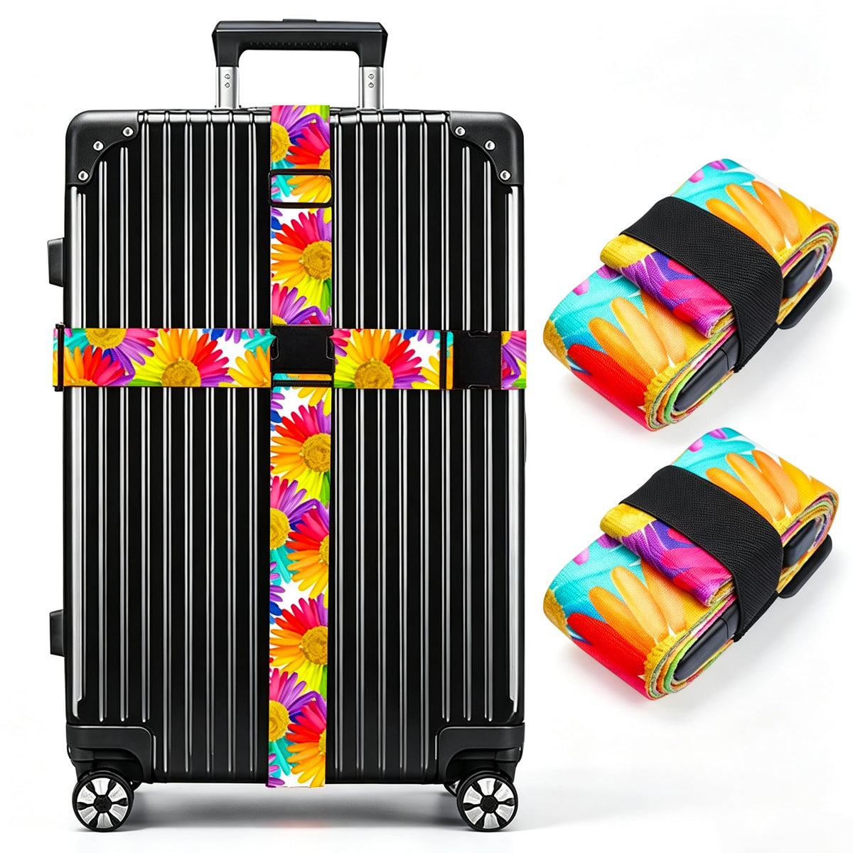 Luggage Straps for Suitcases TSA Approved Easy Pack Organized Suitcase Strap, Luggage Strap, Luggage Belt Strap, Bag Straps for Luggage. Buckle Straps Travel Accessories (Gradient Dot)
