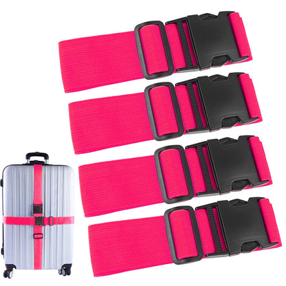 80In Luggage Straps for Suitcase Travel Belt Accessories, 2 Pack Light Blue