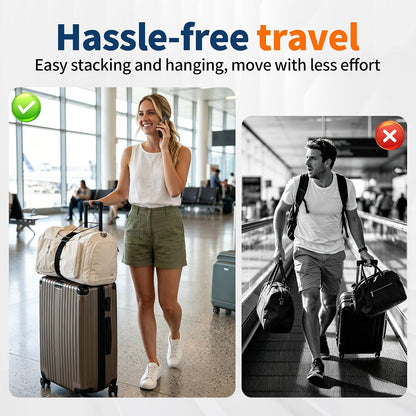 2Pcs Luggage Straps for Suitcases, Adjustable Luggage Connector Straps