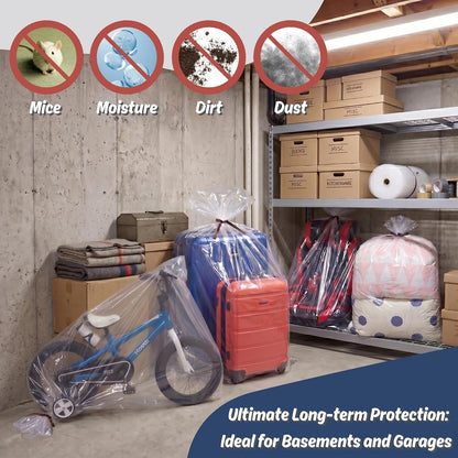 Wowfit Extra Large Storage Bags for Car Seat & Luggage, 40x60, 5 CT, 2 Mil