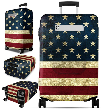 Slohif Luggage Cover for Suitcase Tsa Approved Protector - Luggage Sleeve Large Suit Case Cover Travel Stretch Baggage Case Protective Washable Fit 24-27 Inch Black Tape M