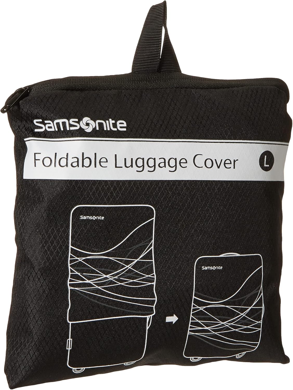 Samsonite Printed Luggage Cover, Black, Large