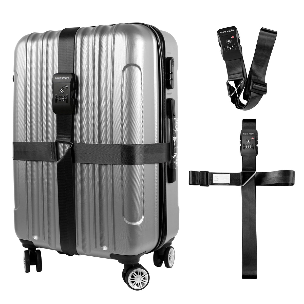 Travel Inspira Luggage Straps for Suitcases with TSA Lock