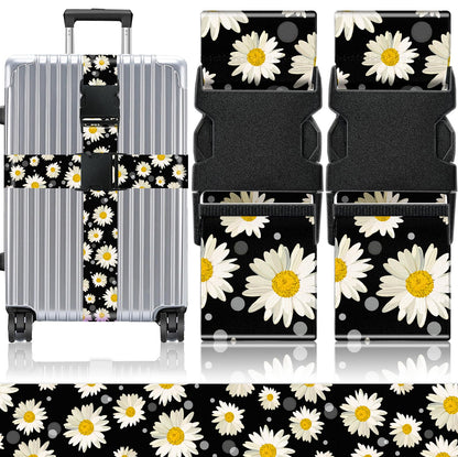 Slohif Luggage Straps for Suitcases Travel Belt Accessories Luggage Connector Identifiers 2 Pack Over Handle with Buckle Unique Nylon Adjustable Strap for Sleeping Bag Car Seat Butterfly